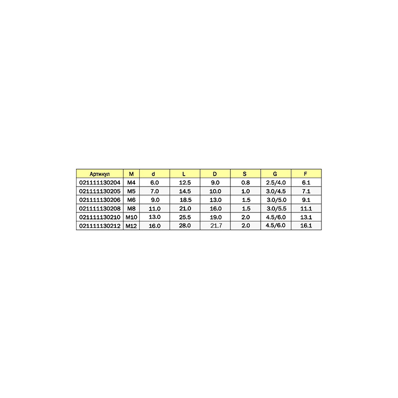 Заклепка резьбовая (Заклепка-гайка) М4 CN2-СB-S сталь
