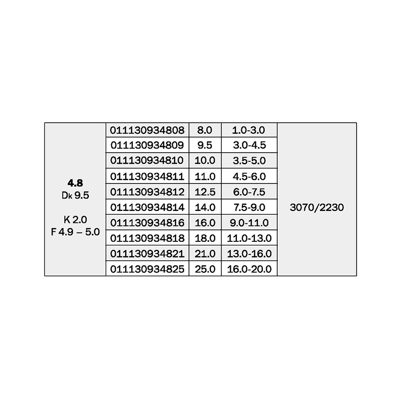 Заклепка Harpoon вытяжная закрытая 4.8х8.0 стандарт алюминий(AlMg 5%) / сталь